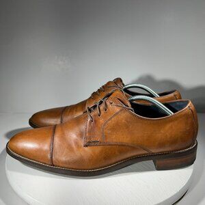 Cole Haan Lenox Hill Mens Size 11.5 Leather Dress Shoes Oxford Brown Tan Cap Toe